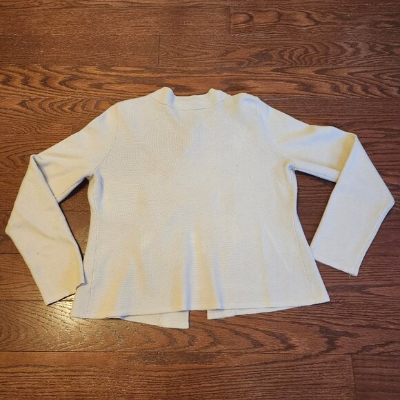 Charter Club Women’s Cardigan Jacket Large Beige Gold Buttons - Picture 6 of 9